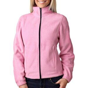 Champion pink with gray trim zip up sports jacket